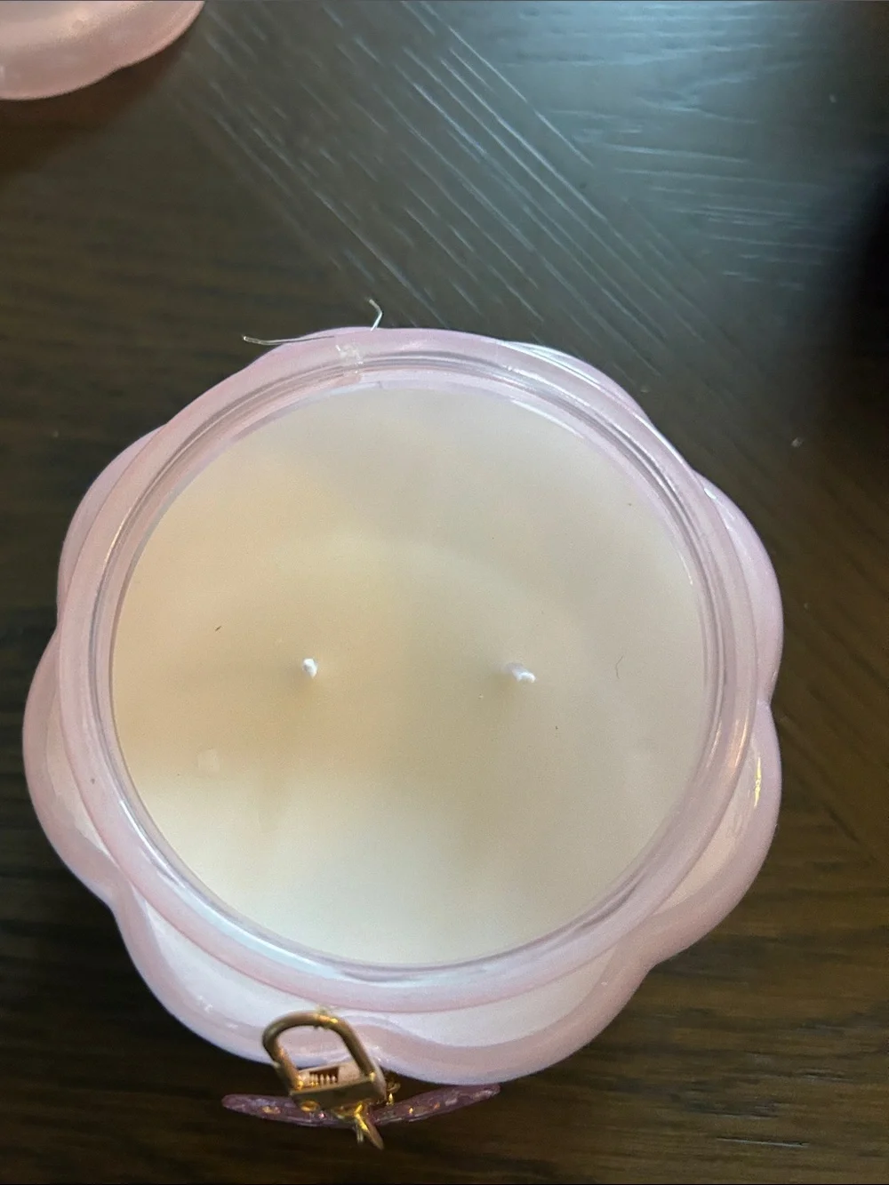 Pink Glass Pumpkin CANDLE  with Butterfly Charms PICK ONE